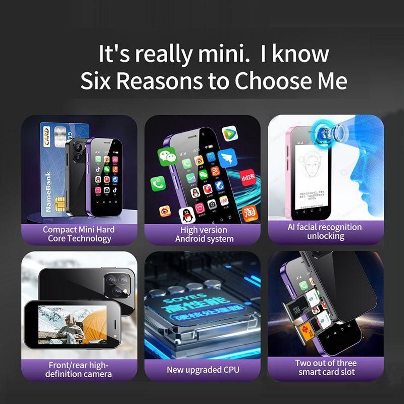 SOYES XS14 PRO Petit Smartphone 3,0 Pouces Android 9.0 Face ID 2600mAh 2Go ... - 2