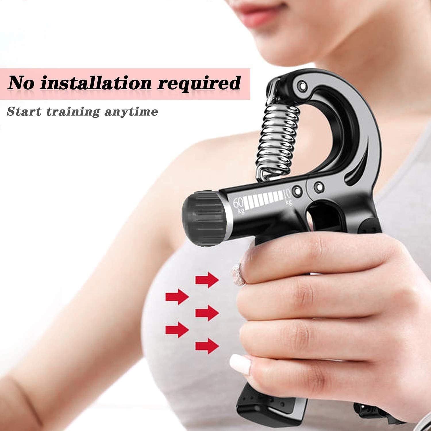 Entranement Intensif Des Avant-Bras, 10-60 Kg Ajustable Comptage Pince  M... - 2