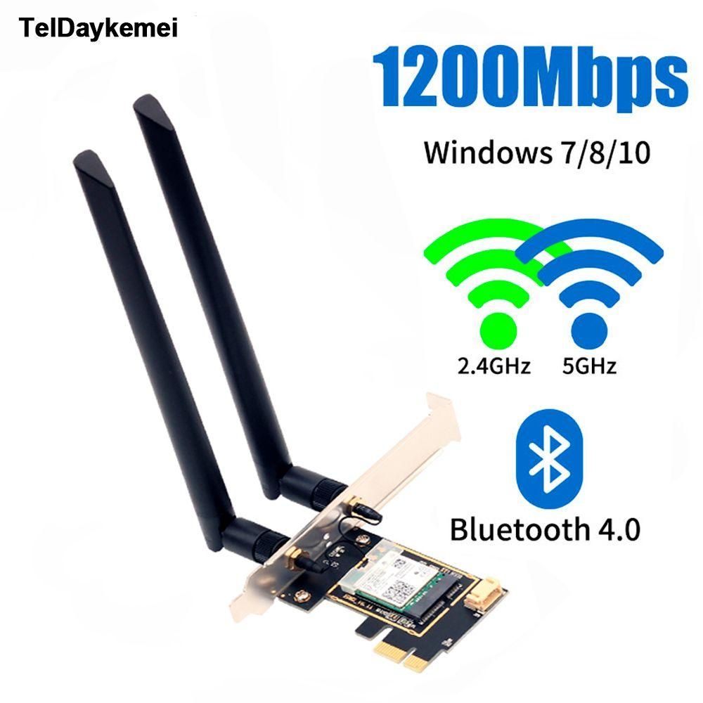 Avec dissipateur de chaleur rouge - Adaptateur PCIE sans fil pour PC Window... - 2