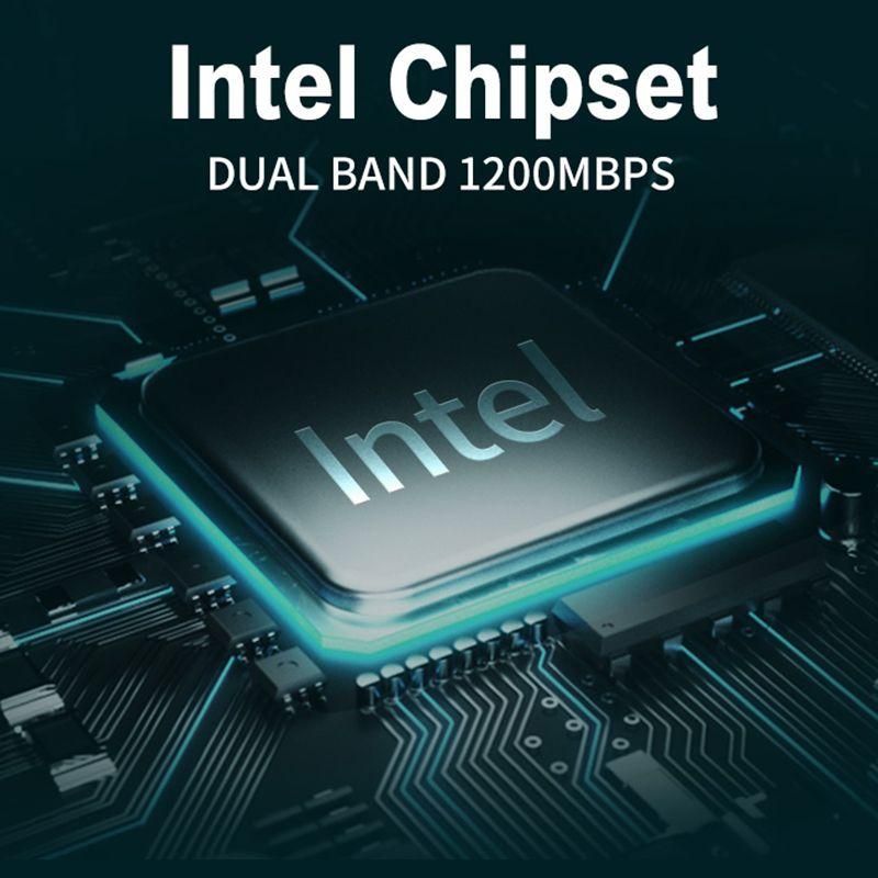 Avec dissipateur de chaleur rouge - Adaptateur PCIE sans fil pour PC Window... - 4