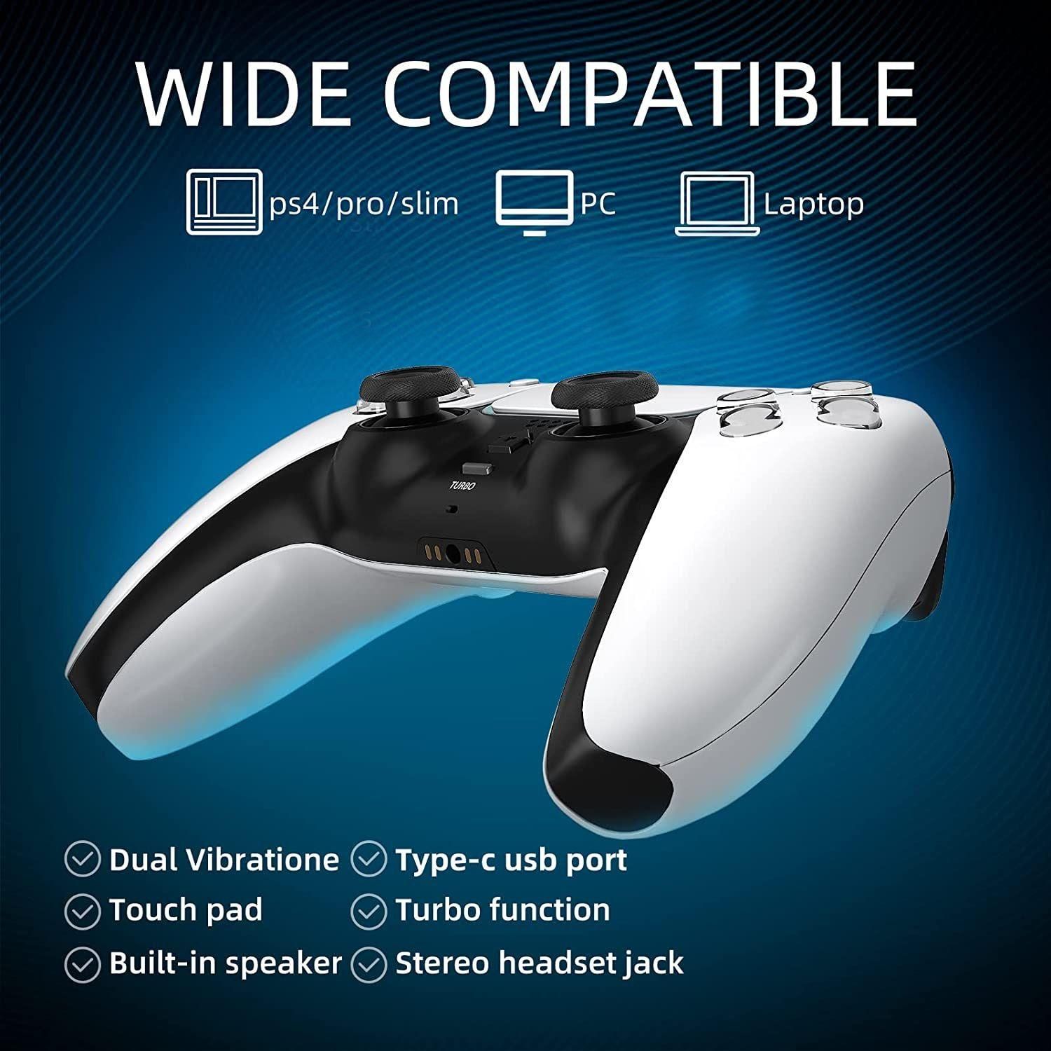 Manette De Jeu Sans Fil Bluetooth 6 Axes Pour Ps4 Slim/Pc/Steam/Ipad/Tablet... - 5