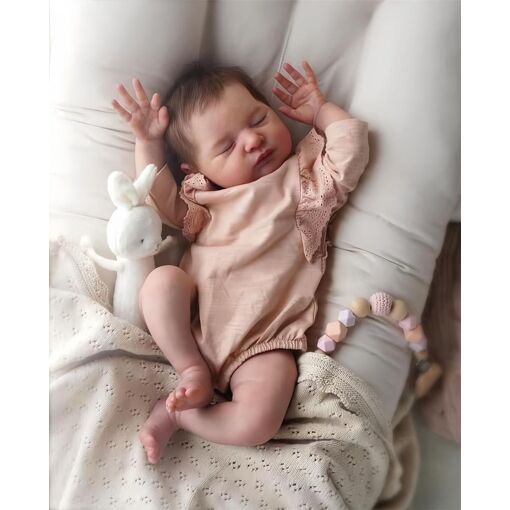 Poupée Reborn - Reborn Baby Doll - 50 cm - Peinture à la main - Détails réalistes - Corps en tissu - Jeux - Jouets