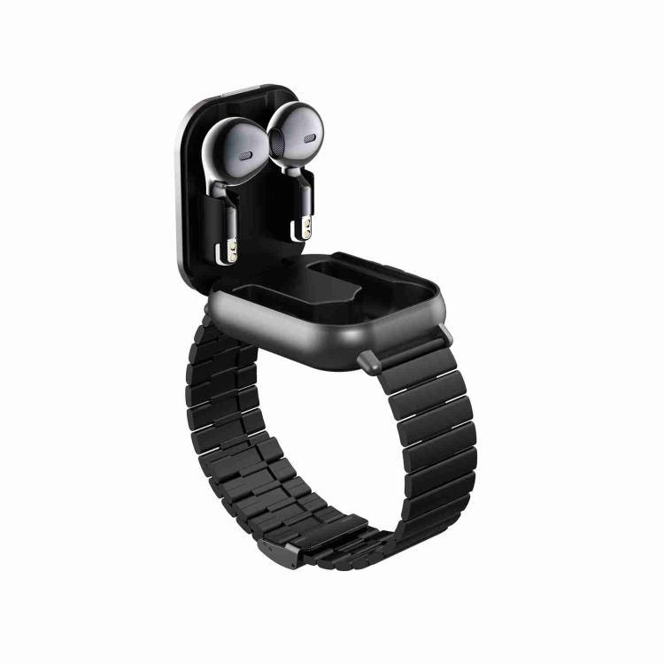 D8 2,01 Pouces 2 En 1 Bluetooth couteur Bande D'acier Montre Intelligente ... - 2