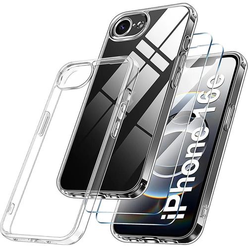Coque Et 2 Verres Trempés Pour Iphone 16e - Protection Renforcée Antichoc Silicone Transparent - E.F.Connection