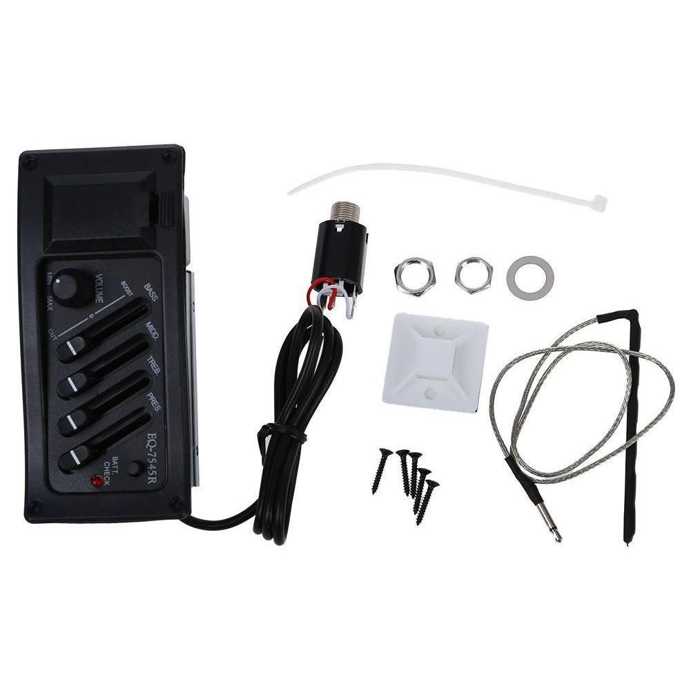 Amplificateur Egalisateur guitare Preamp 4-Band EQ 7545R Piezo Preampli Aco...