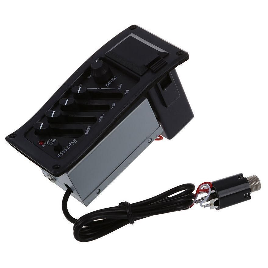 Amplificateur Egalisateur guitare Preamp 4-Band EQ 7545R Piezo Preampli Aco... - 3