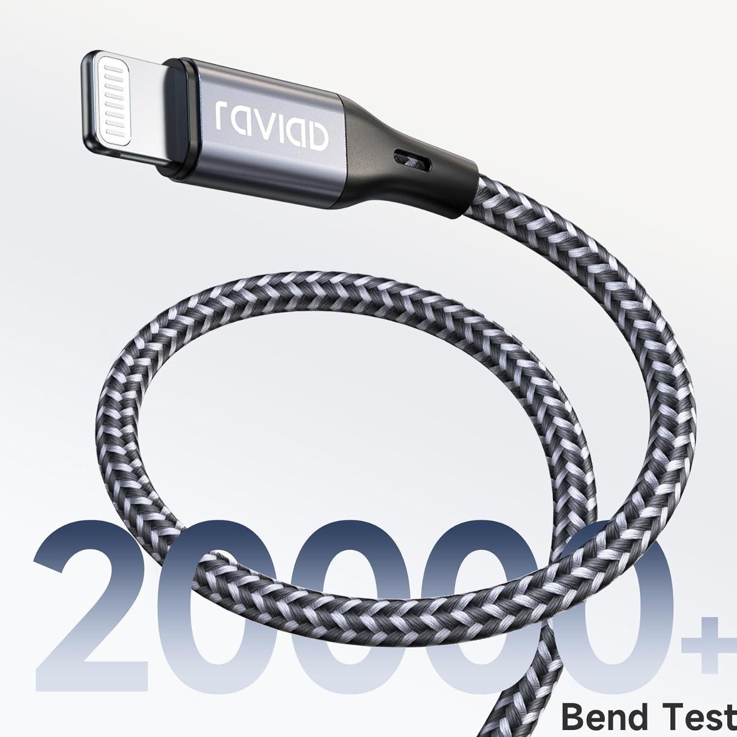 Cble Iphone Chargeur Iphone Court 15cm [Certifi Mfi] Fil Lightning Nylon ... - 5