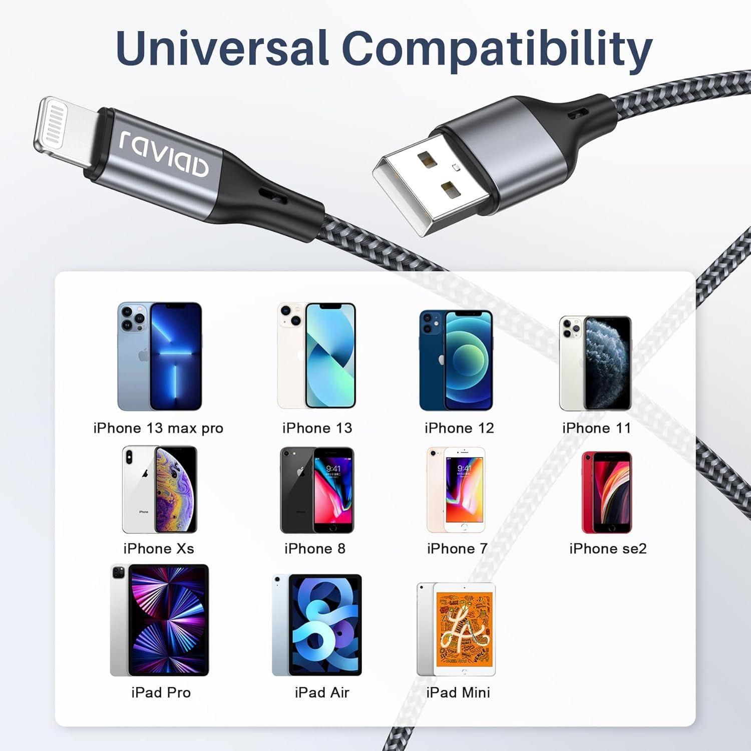 Cble Iphone Chargeur Iphone Court 15cm [Certifi Mfi] Fil Lightning Nylon ... - 7