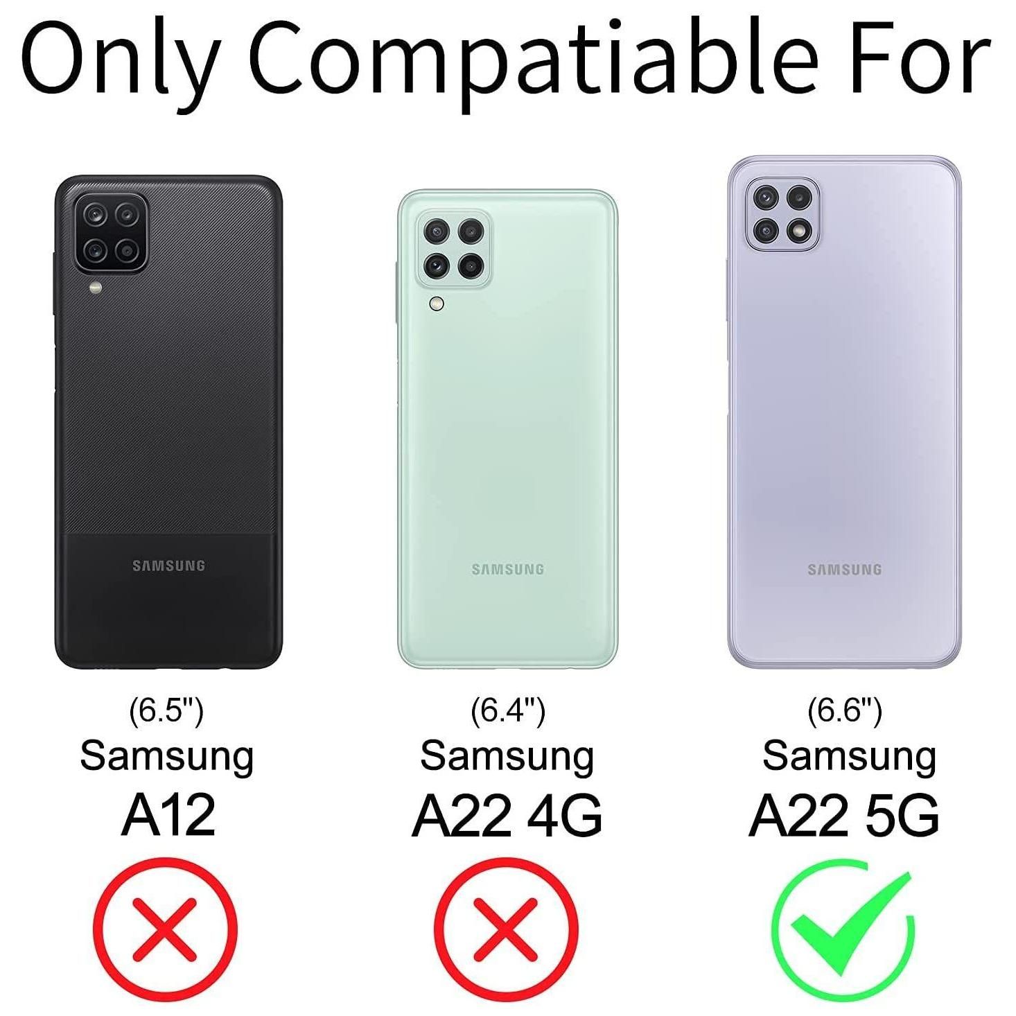 Coque Pour Samsung Galaxy A22 5g, Miroir tui  Rabat 360 Protection Intgr... - 2