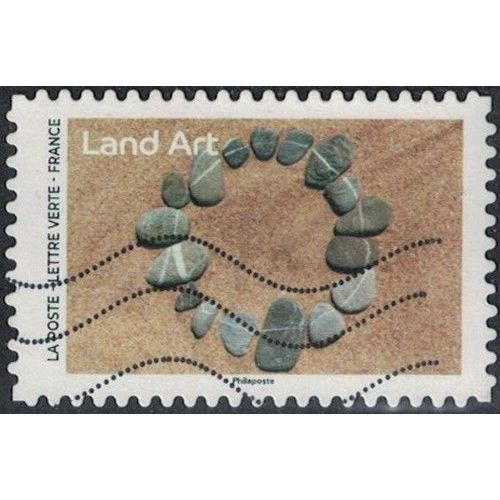 France 2024 Oblitéré Used Land Art Cercle Fait De Galets Dans Le Sable Y&t Fr 2379