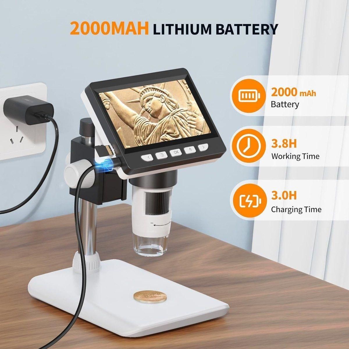 Microscope Numrique 1000x Avec cran Lcd 4,3'' - Compatible Avec Macos Et ... - 5