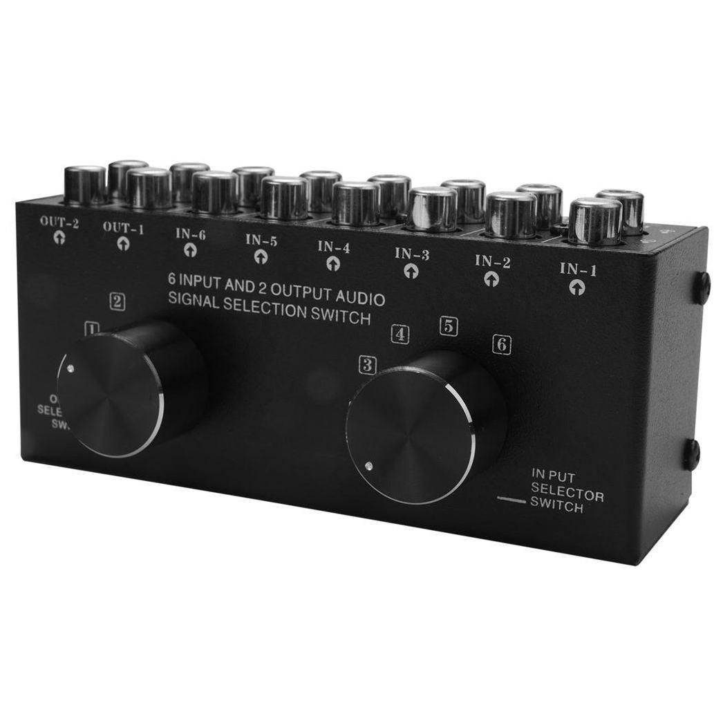 SLecteur 6 en 2 Sorties ou 2 en 6 Sorties Casque Commutateur Haut-Parleur ...