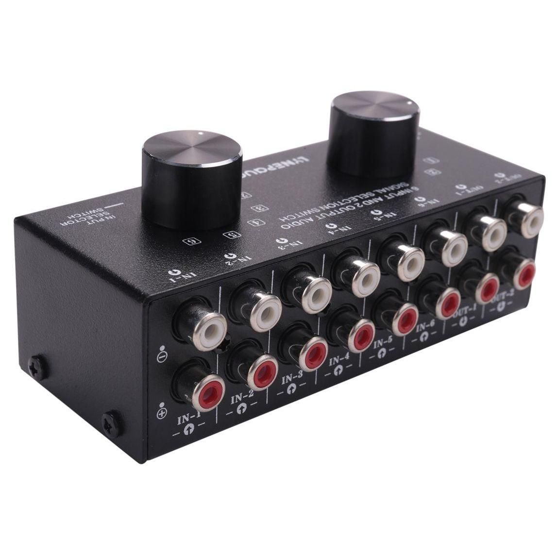 SLecteur 6 en 2 Sorties ou 2 en 6 Sorties Casque Commutateur Haut-Parleur ... - 5
