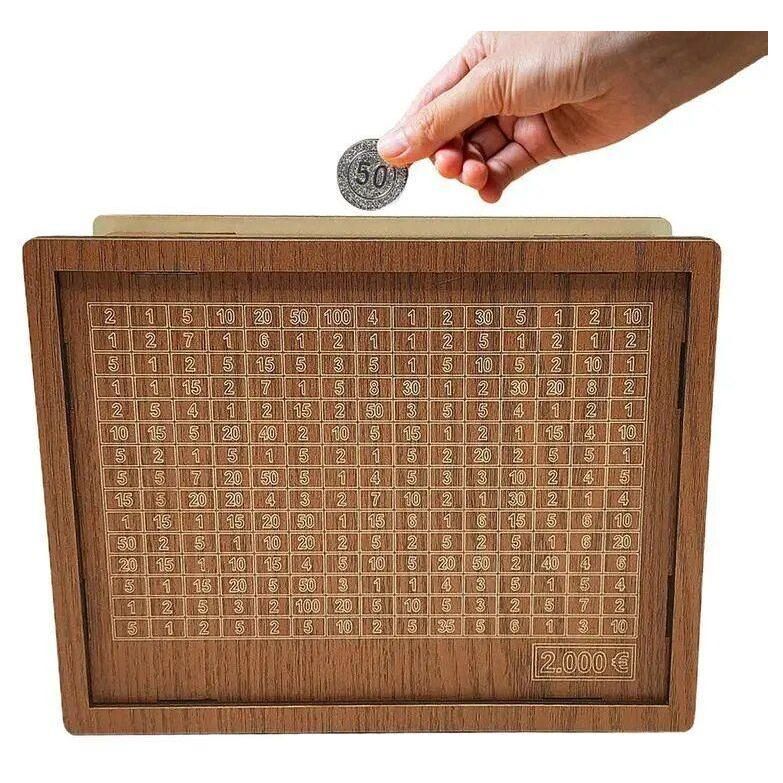 10000 euros - Tirelire en Bois avec Cpounter pour Enfants, Bote de Rangeme... - 2