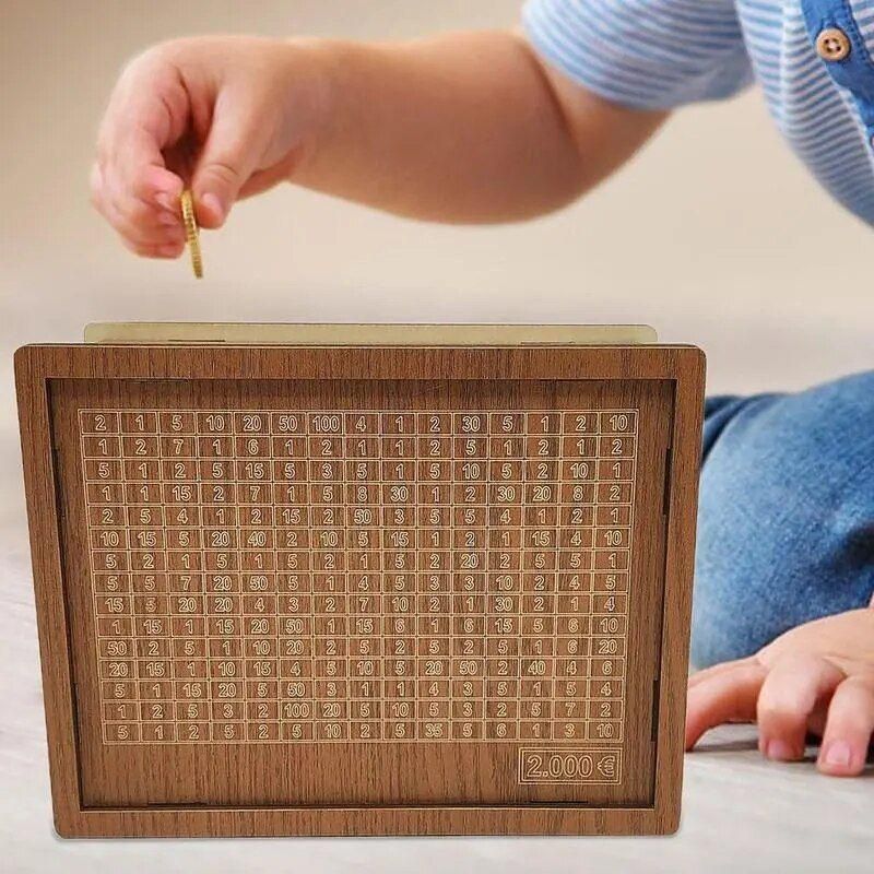 10000 euros - Tirelire en Bois avec Cpounter pour Enfants, Bote de Rangeme... - 5