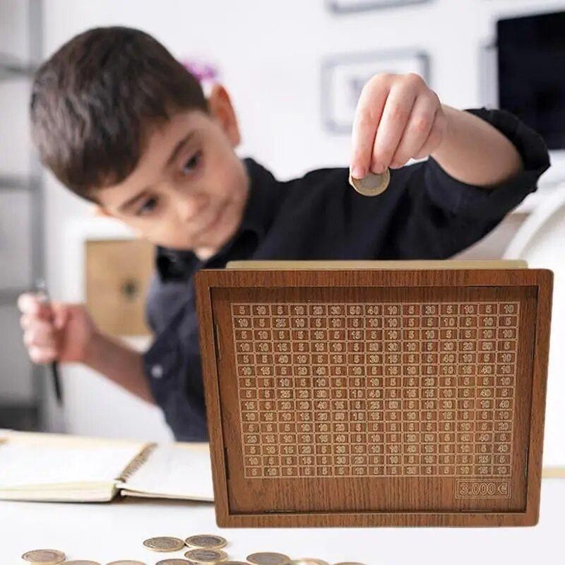 10000 euros - Tirelire en Bois avec Cpounter pour Enfants, Bote de Rangeme... - 6