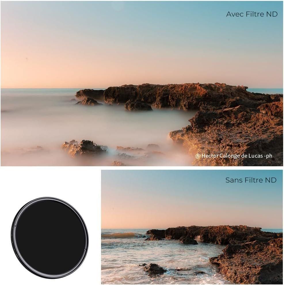 Filtre ND Variable 67mm Densit Neutre ND2-ND400 avec Revtement et 3 Chiff... - 4