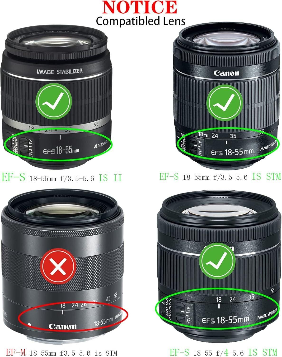 58mm Bouchons D'objectif Capuchon Cache Objectif pour Canon EF-S 18-55mm f/... - 2