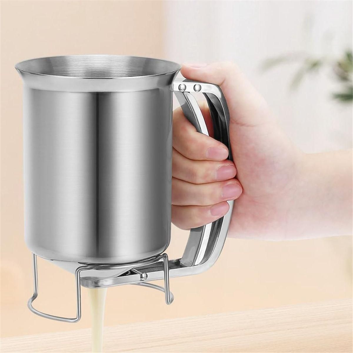 Distributeur de Pte 2 en 1 Acier Inoxydable 800 Ml avec PoignE  Presser,... - 5