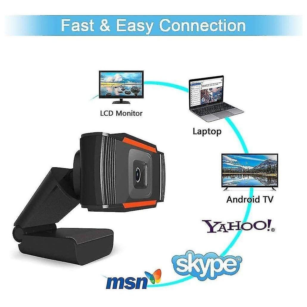 Webcam HD 1080P Cam�ra Web haute d�finition Plug & Play Micro int�gr� - 3