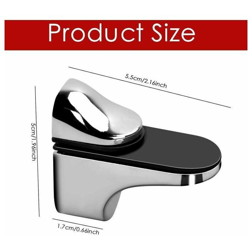 4Pcs Support de Tablette en Verre Rglables Pince  Verre en Alliage de Zin... - 2