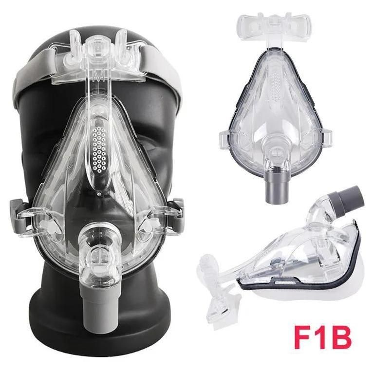 F1b - M - Masque Facial Bmc Cpap Automatique, Avec Couvre-Chef Gratuit, Bla...