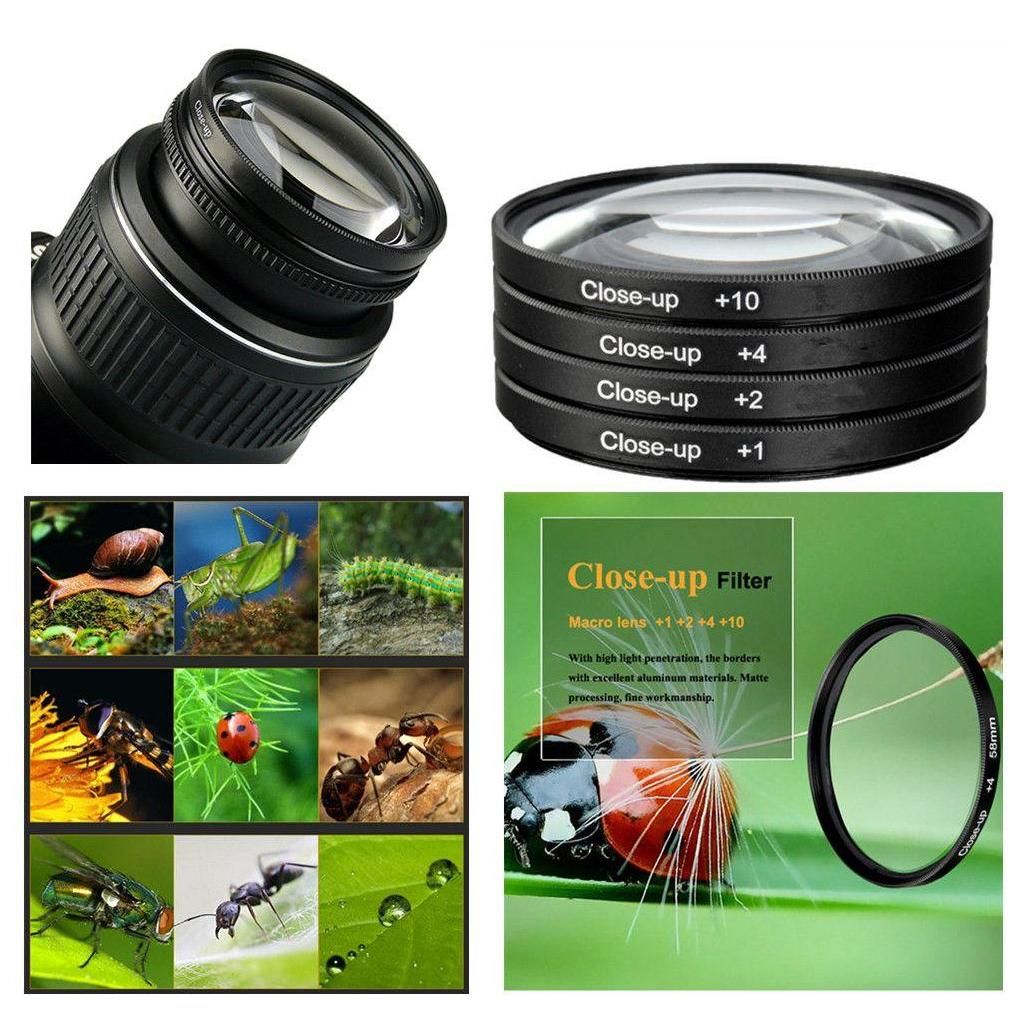 58mm Prs Kit Filtre Pour Canon EOS 4000D 3000D 2000D 1500D 1300D 90D 77D 8...
