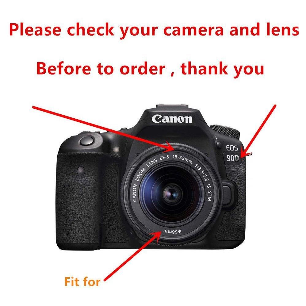58mm Prs Kit Filtre Pour Canon EOS 4000D 3000D 2000D 1500D 1300D 90D 77D 8... - 2