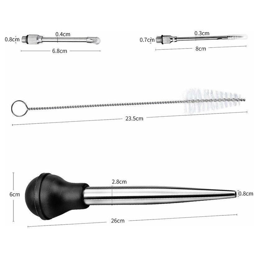 Poires  Sauce En Acier Inoxydable 304 Et Caoutchouc, Poire  Jus Pipette C... - 4