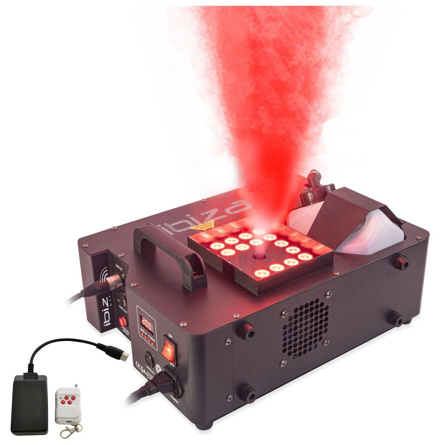 Machine  fume 1500W DMX LED RGB Horizontale/Verticale IBIZA LIGHT ERUPTIO...