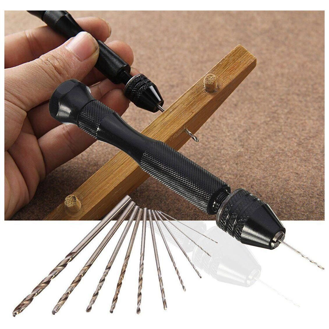 Perceuse � main avec 10 m�ches diff�rentes Le noir - 6