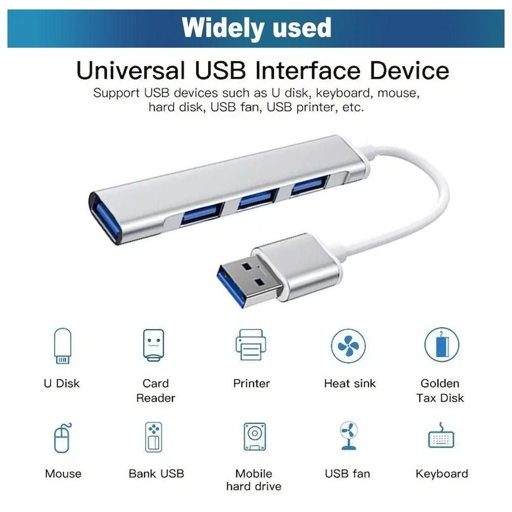 HUB USB Adaptateur multiport 4 en 1 avec 1 Port USB 3.0 hubs USB 3 Ports US... - 2