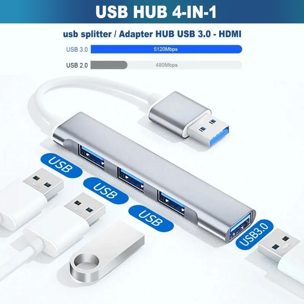 HUB USB Adaptateur multiport 4 en 1 avec 1 Port USB 3.0 hubs USB 3 Ports US... - 3