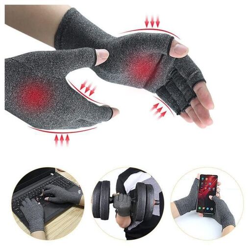 Gants Chaleur Inf Gants De Compression Contre L'arthrite Gris S - 4