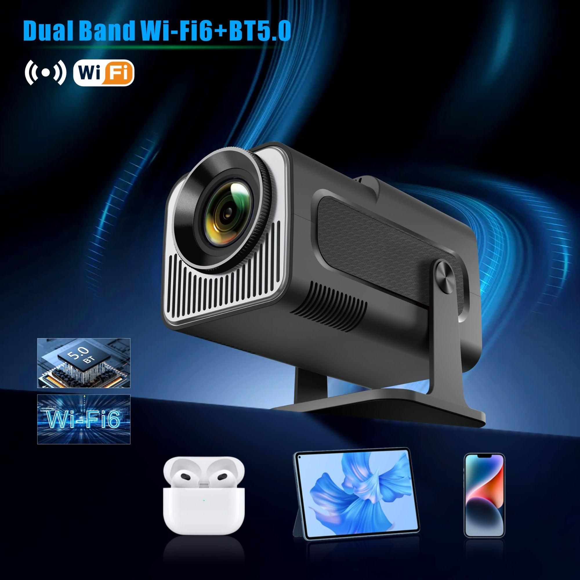 ISINBOX Vidoprojecteur Portable - Android 11 1080P - Full HD 4K Wifi6 Blue... - 4