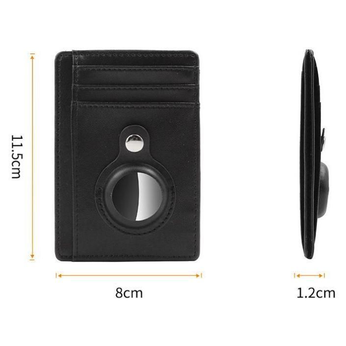 Porte-Carte Avec Blocage Du Signal Rfid Et Support Airtag Le Noir - 4