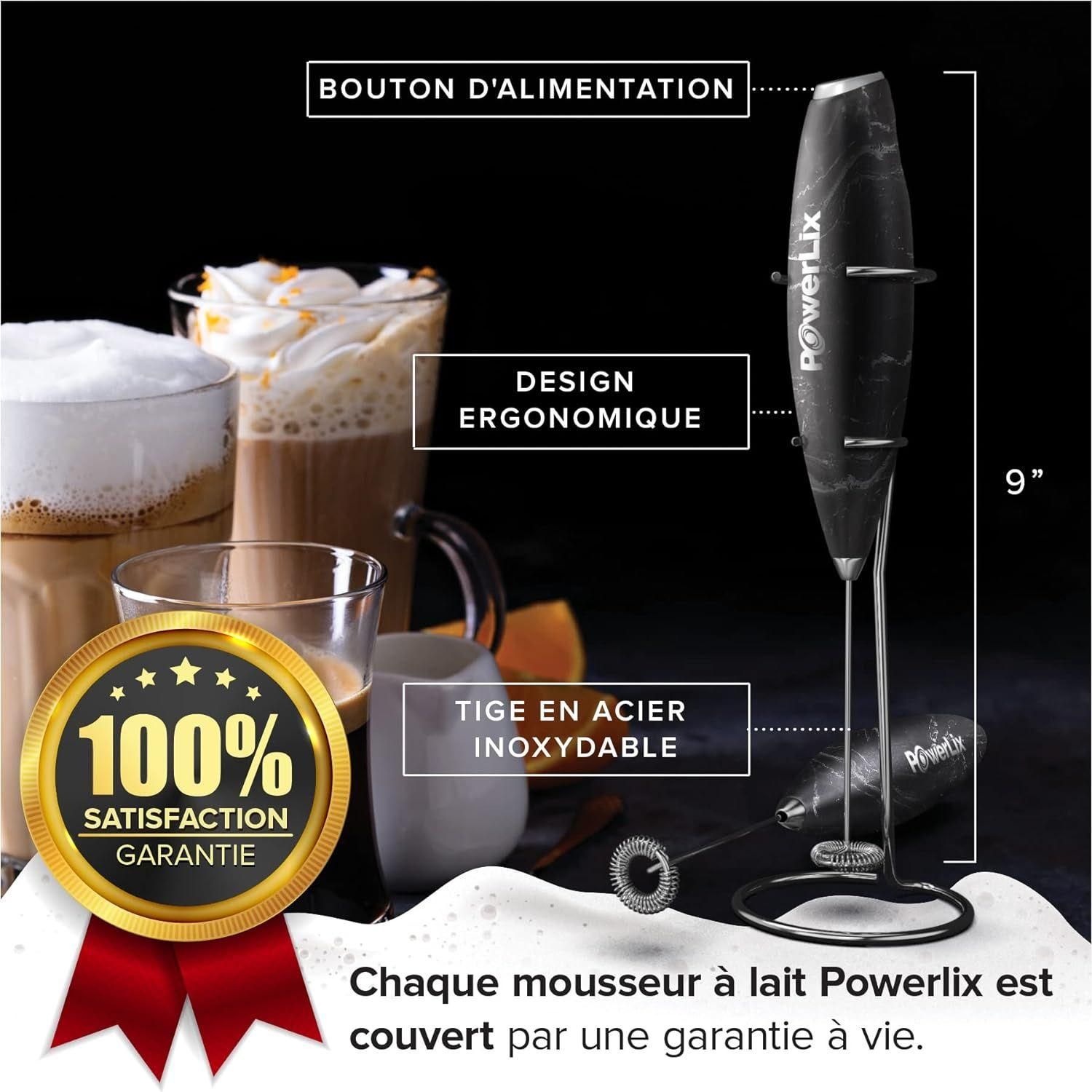 PowerLix Mousseur  Lait lectrique  Piles - Mousseur Lait avec support en... - 6