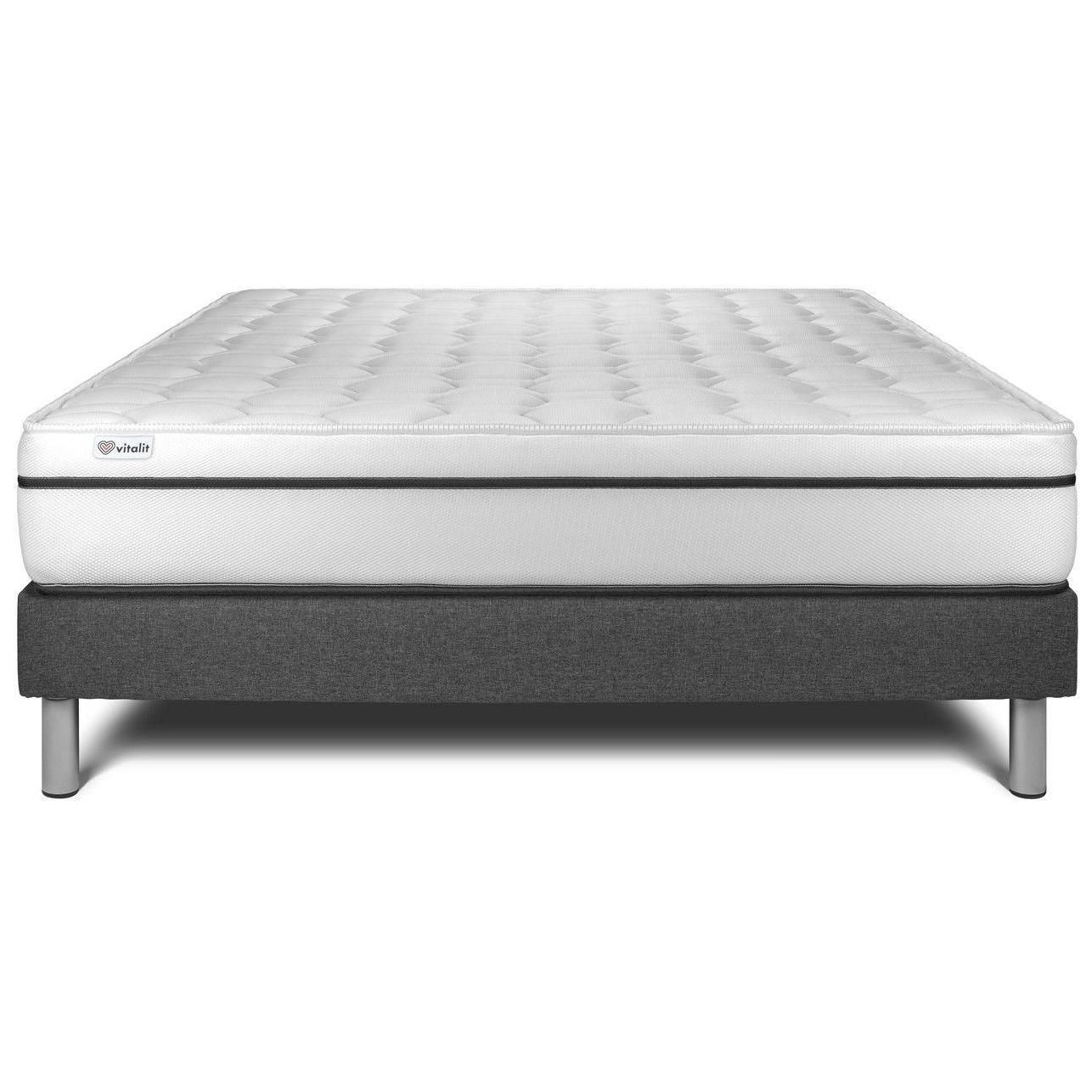 Ensemble Vital Spa 140 X 200 Cm Sommier Kit Gris - 7