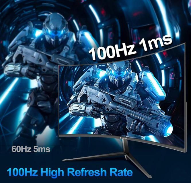 CRUA Gaming cran 27' 100 Hz, Full HD 1080P 1800R, sans Cadre, 1ms GTG, Fre... - 5