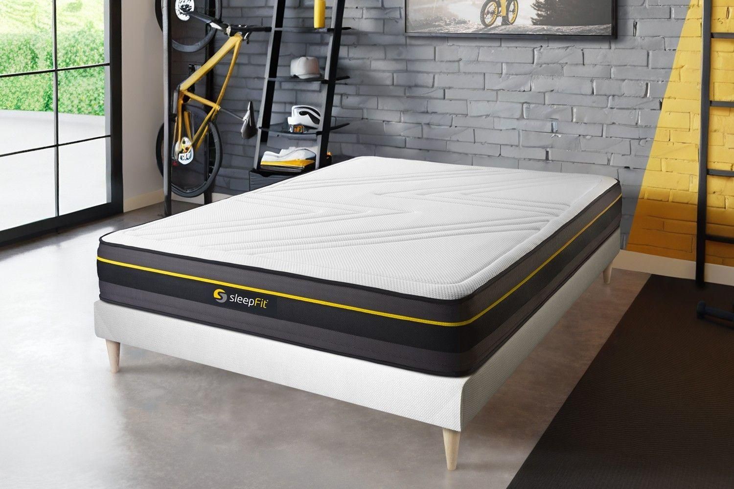 Ensemble 180x200 Matelas Active + Sommier Kit Blanc - 2