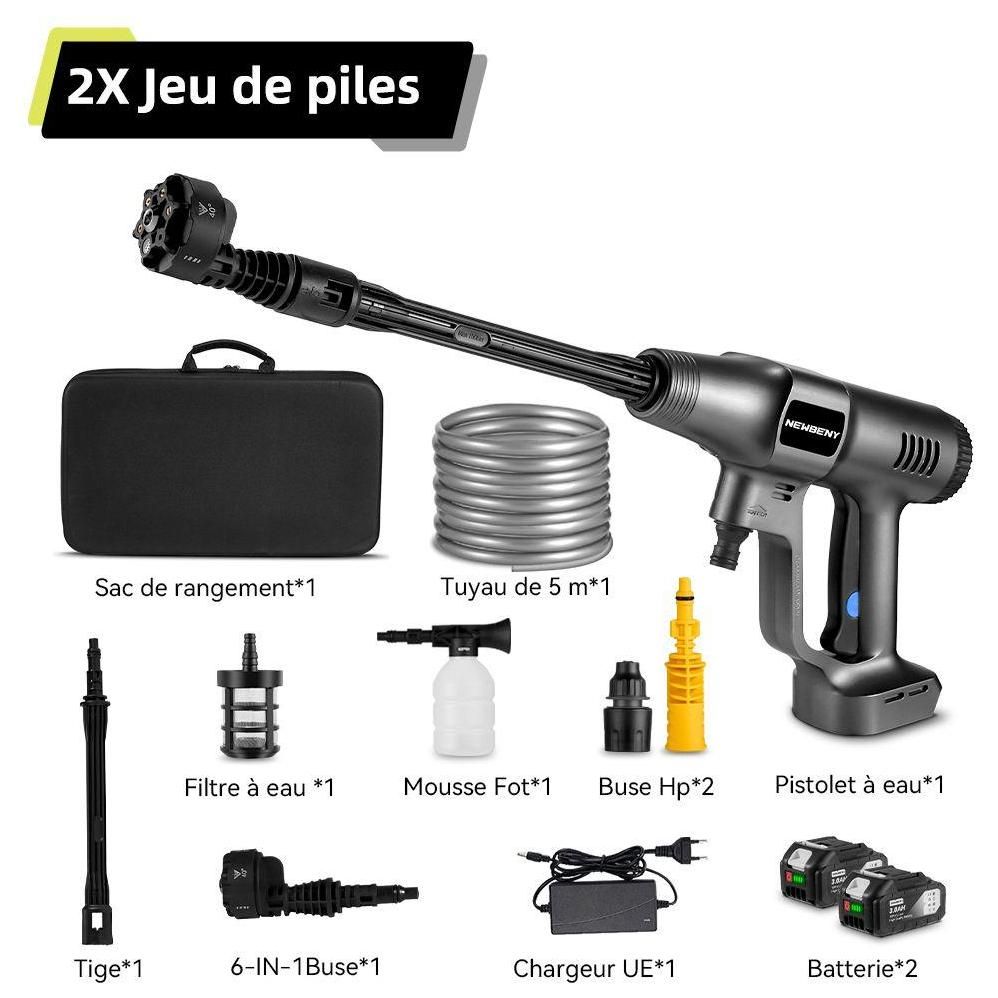 Yofidra-Nettoyeur haute pression portable 200 bar,Buse 6-en-1,3 vitesses r... - 2