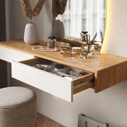 Vicco Coiffeuse Melisa, Ch�ne, 120 Cm Avec �clairage Led - 5