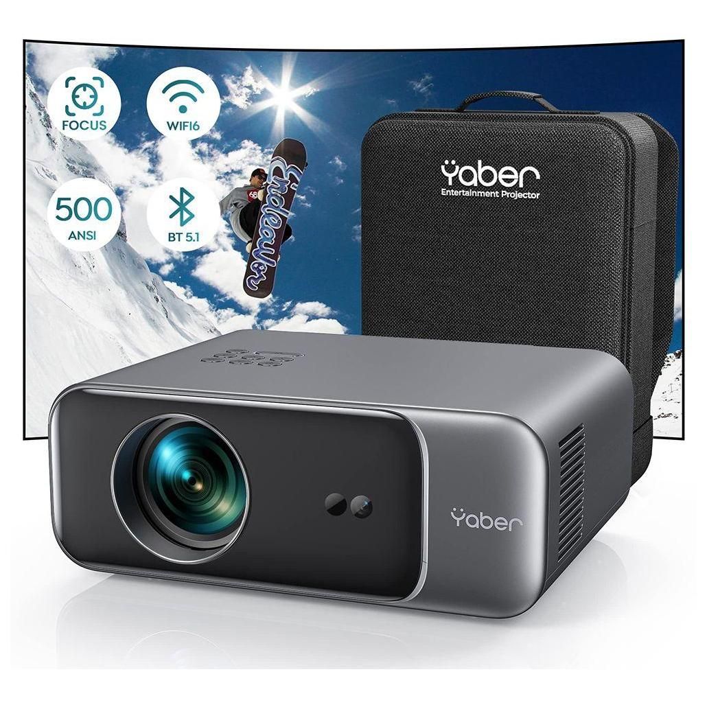 Vidoprojecteur WiFi Bluetooth YABER Pro V9 500 ANSI Lumens Projecteur Full...