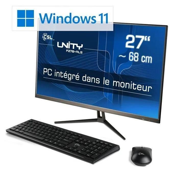PC tout-en-un CSL Unity F27B-ALS / 512 Go / 16 Go RAM / Win 11 Famille