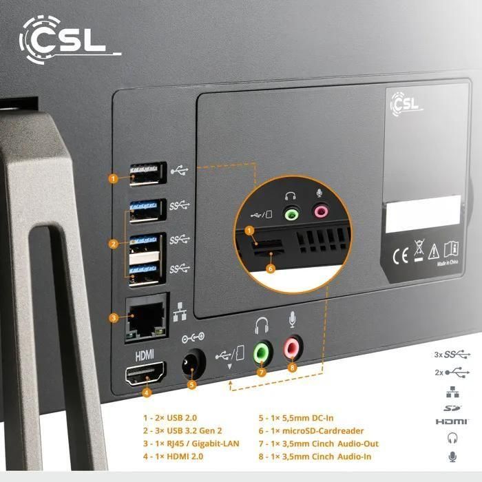 PC tout-en-un CSL Unity F27B-ALS / 512 Go / 16 Go RAM / Win 11 Famille - 4