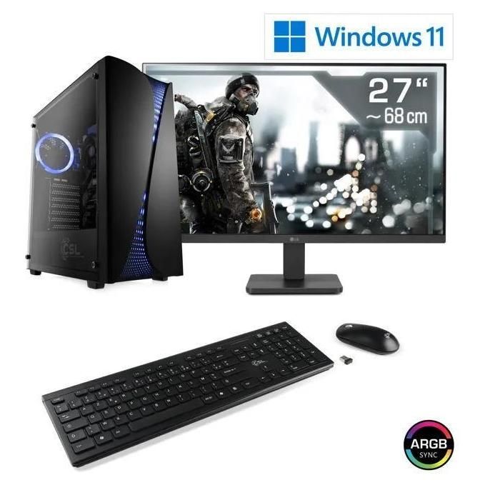 PC Gaming, CSL Computer, M11260H, Ryzen 5 5600GT, Radeon Graphics, 16 Go DD...