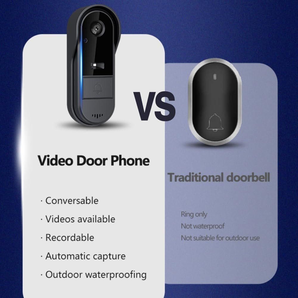 Sonnette sans Fil Interphone avec camra Sonnette d'extrieur tanche 1080P... - 3