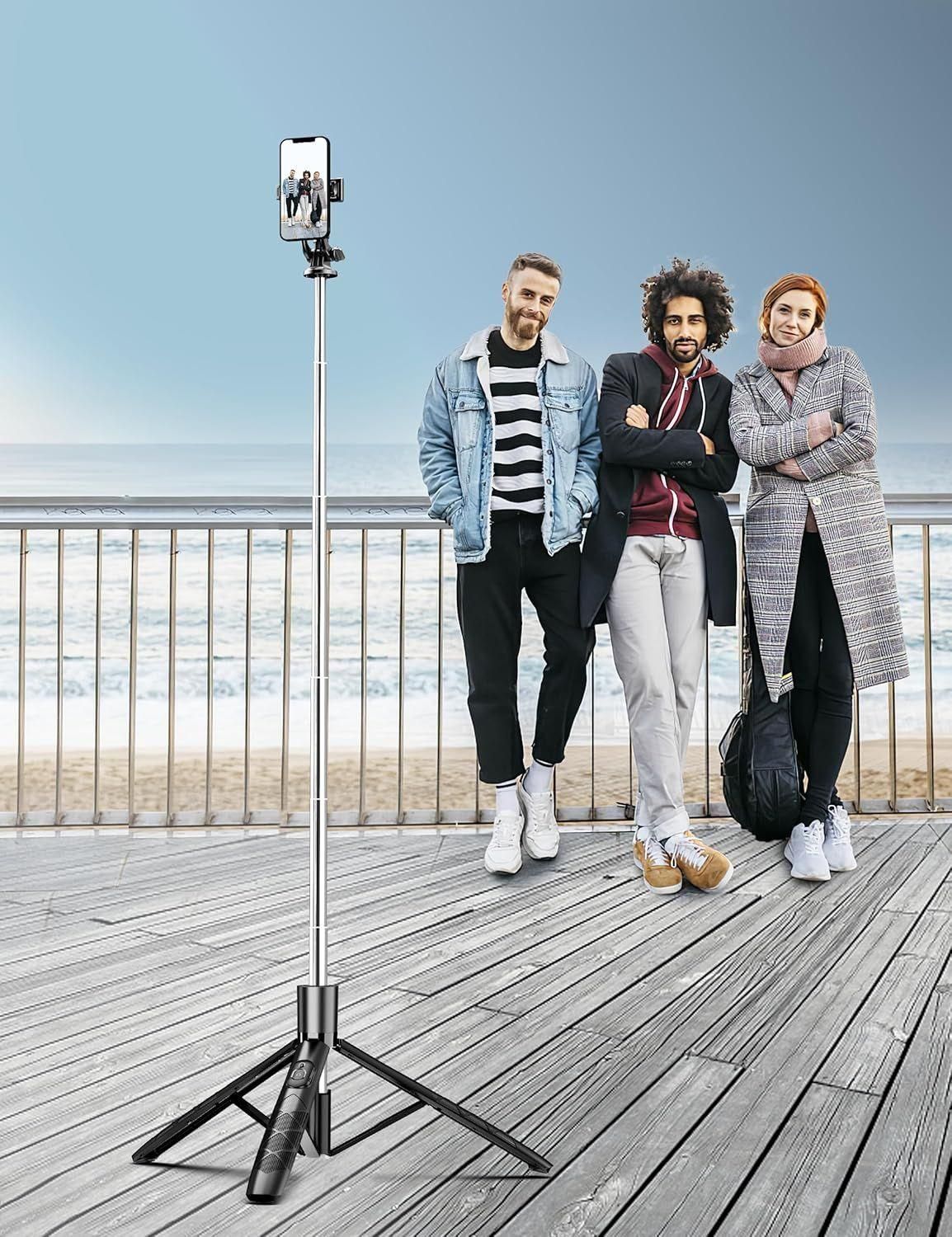 163.5CM Perche  Selfie, Trpied Smartphone, Extensible Selfie Stick Trpie... - 8