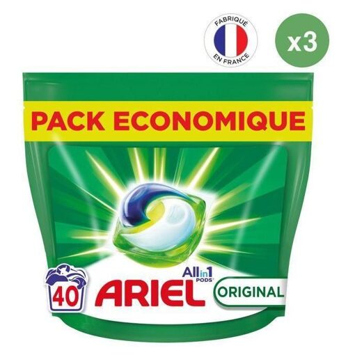 3x40 Pods Original, Lessive en Capsules Ariel