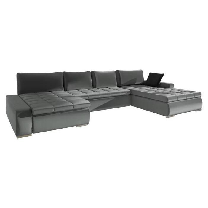 Canap D'angle Comfivo 106, Gris, Fonction De Couchage, 394x213x80cm